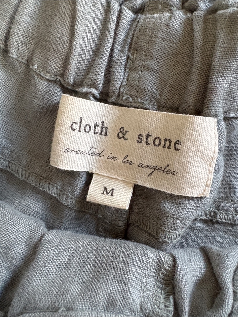 As new, Cloth & Stone 100% linen flowy capris, size M - Picture 2 of 5